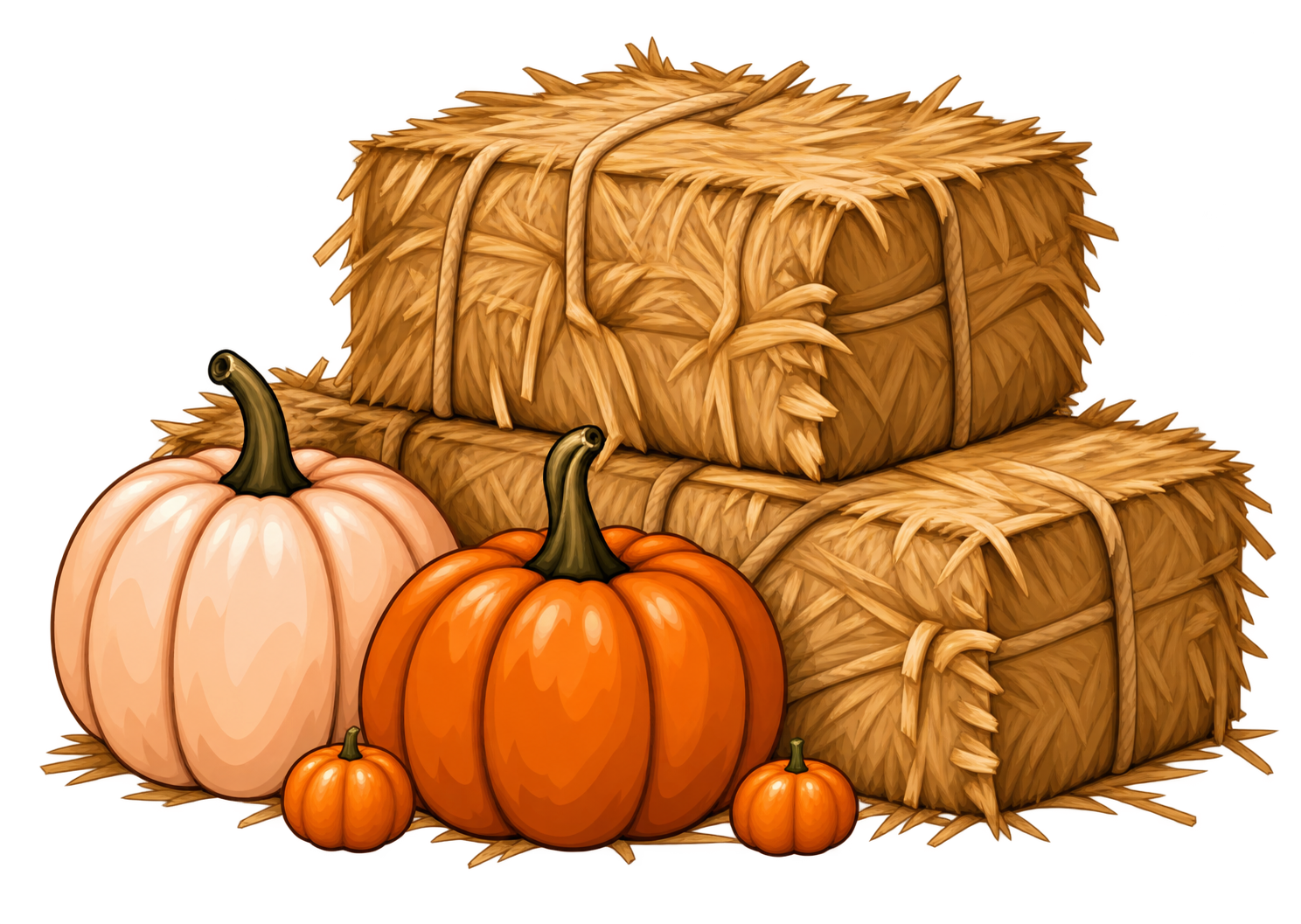 Lindsay’s hay bale and pumpkin artwork